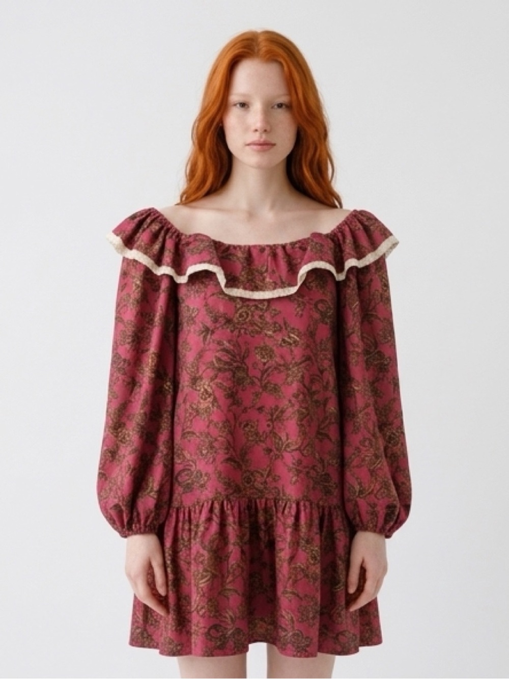 Smith & Quinn Dawn Dress Brush Flora Pink Floral Ruffle Mini Dress Size Small